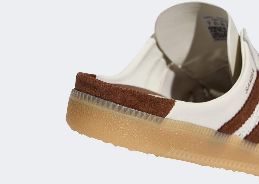adidas Samba Mule Off White Preloved Brown - Heel Detail