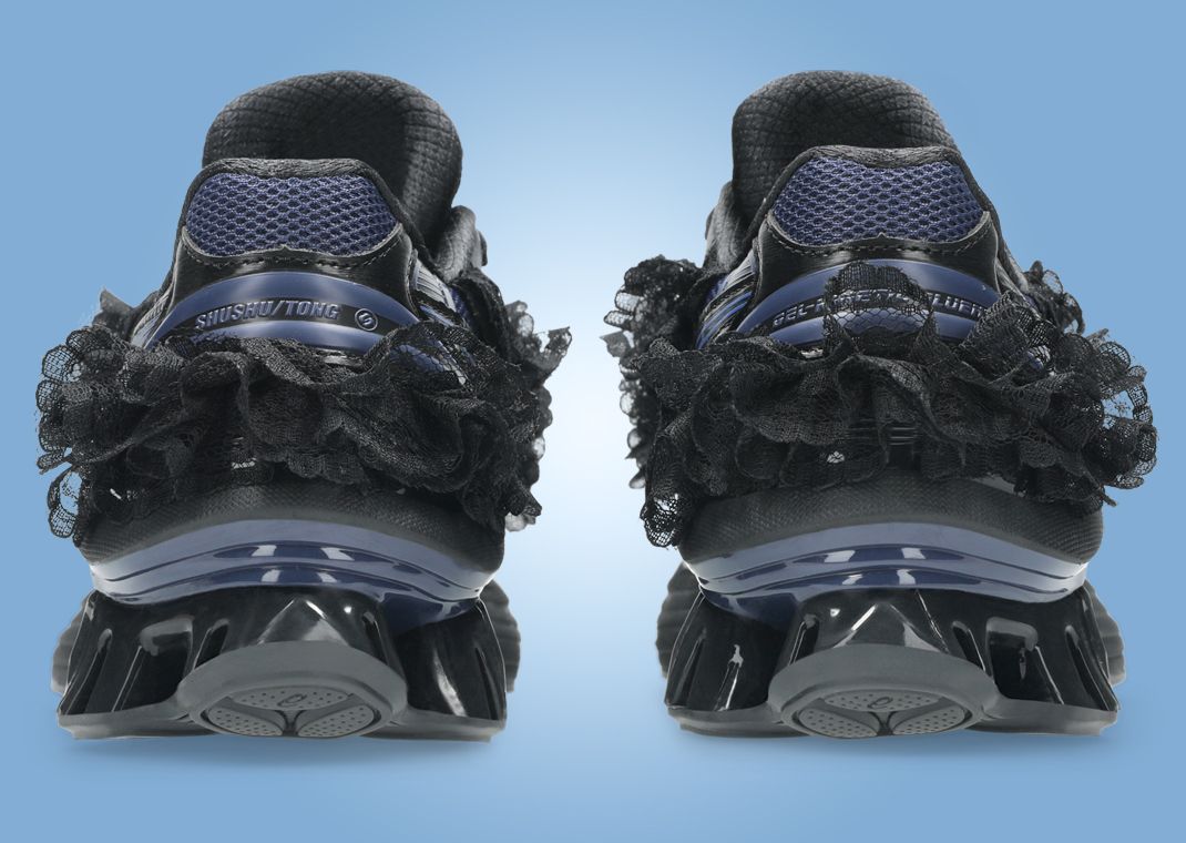 SHUSHU/TONG x Asics Gel-Kinetic Fluent Black Blue Expanse Heel