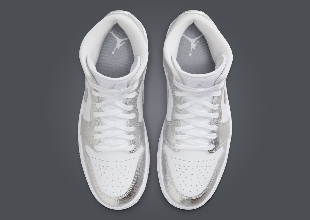 Air Jordan 1 Mid SE Metallic Silver (W) Top