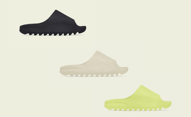 Onyx, Bone, & Glow Green adidas Yeezy Slides Restocking On July 25th