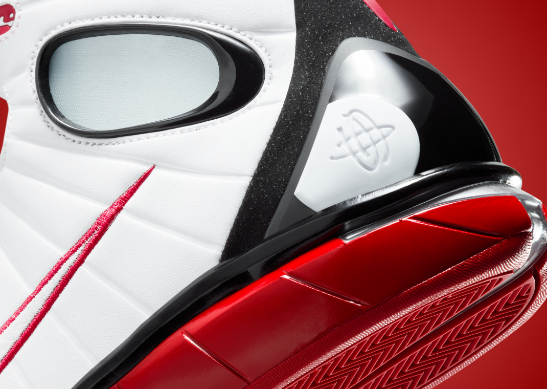 Nike Zoom Flight Huarache 2K4 White Varsity Red - Heel Detail