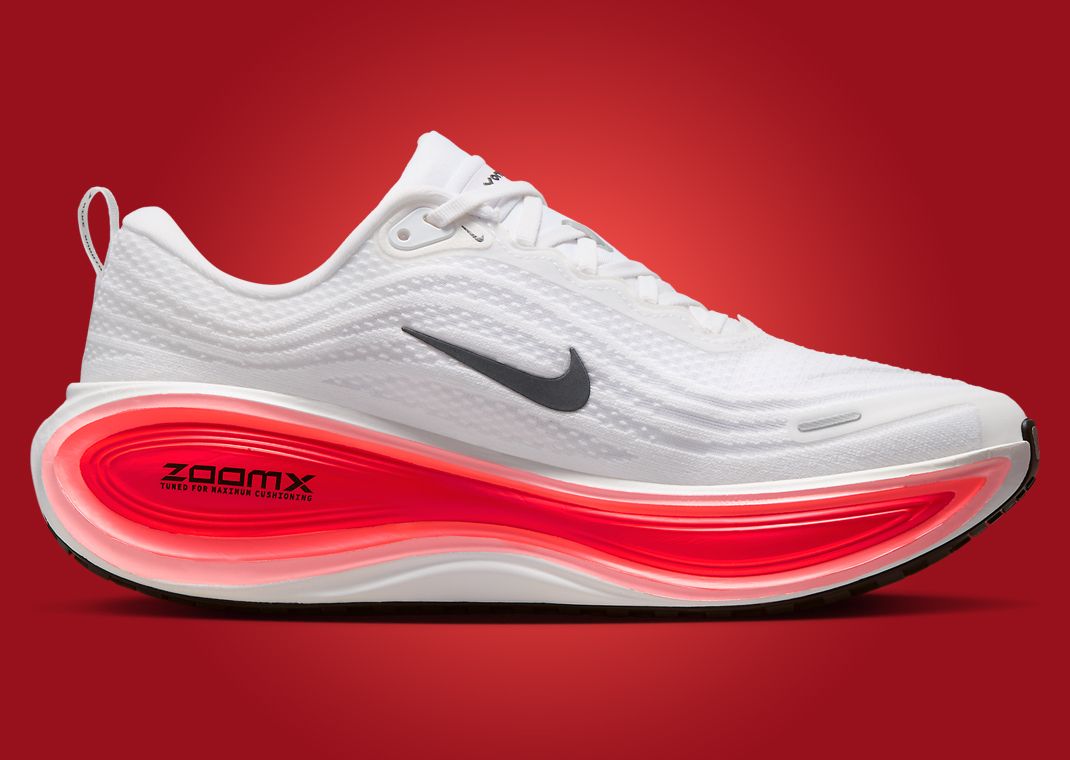 Nike Vomero Plus White Black Bright Crimson Medial