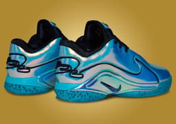 Nike LeBron 22 Immortalized Blue Fury Heel Angle