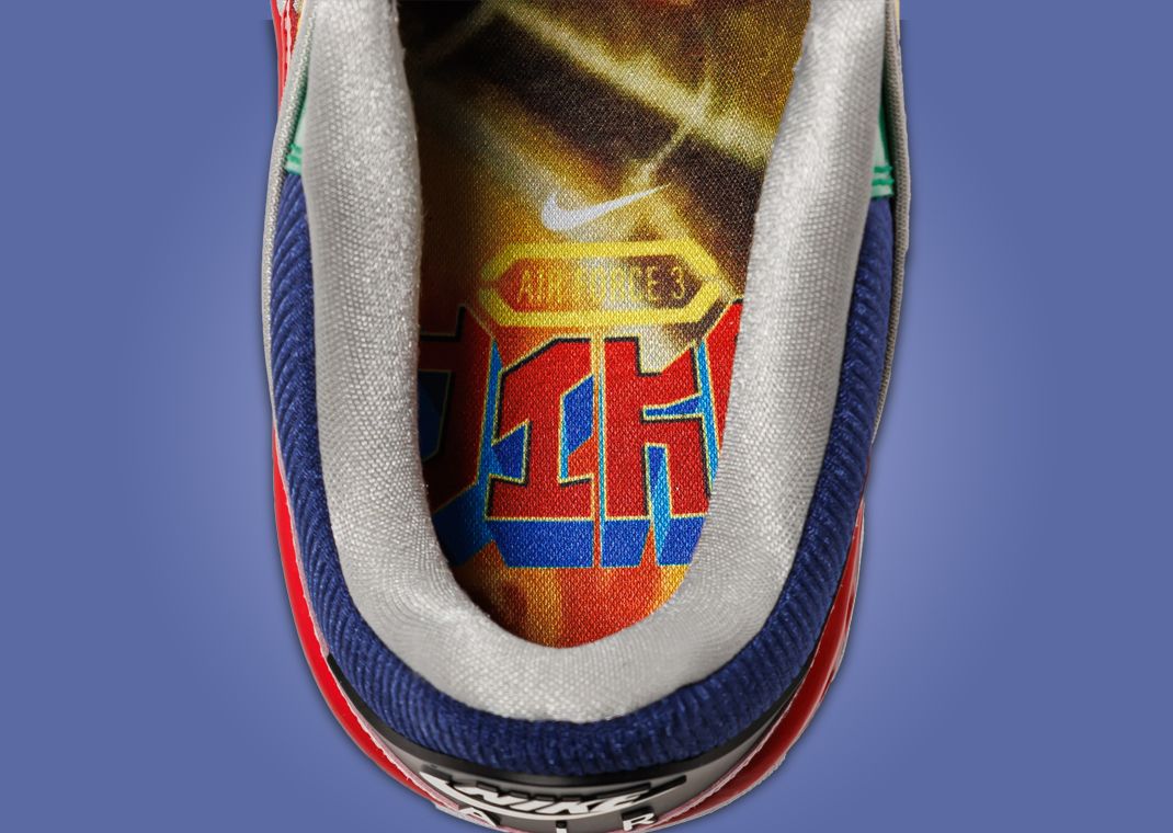 Nigo x Nike Air Force 3 Low Blue Multi-Color Insole