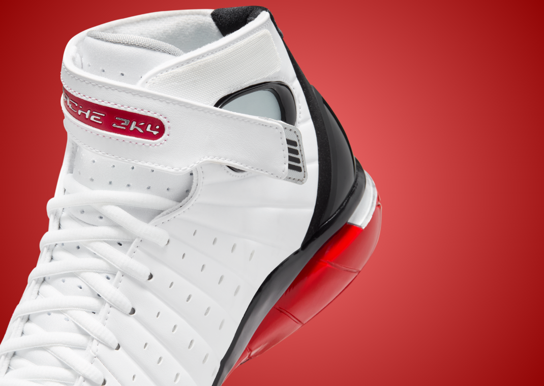 Nike Zoom Flight Huarache 2K4 White Varsity Red - Heel Detail