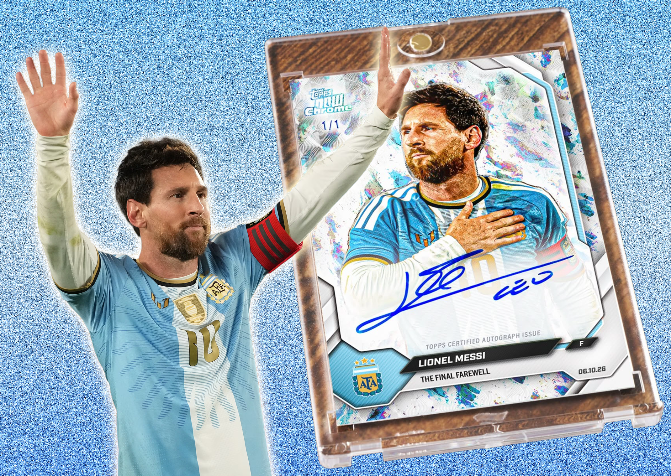 Lionel Messi One-Of-One Opal Fractor Auto