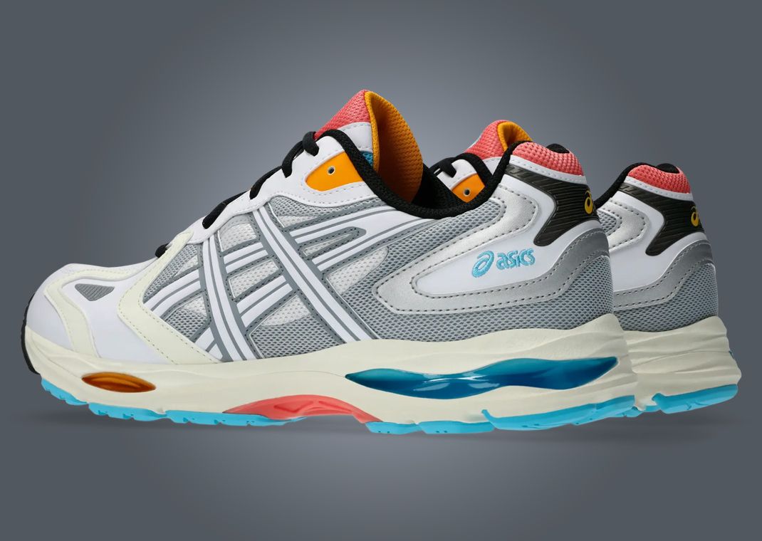 Asics Gel-K1011 White Pure Silver Heel Angle
