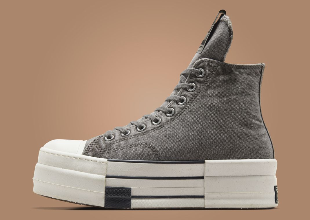 Rick Owens x Converse DBL DRKSTAR Hi Washed Canvas Concrete Lateral