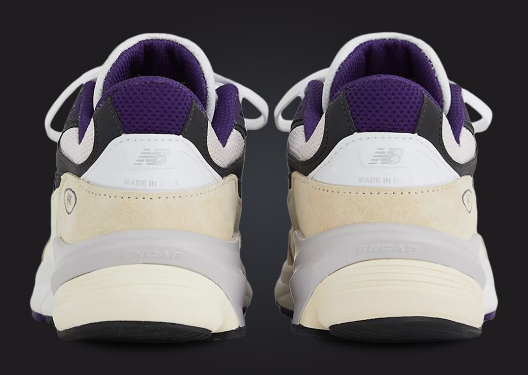 New Balance 990v6 Made in USA White Black Plum Heel