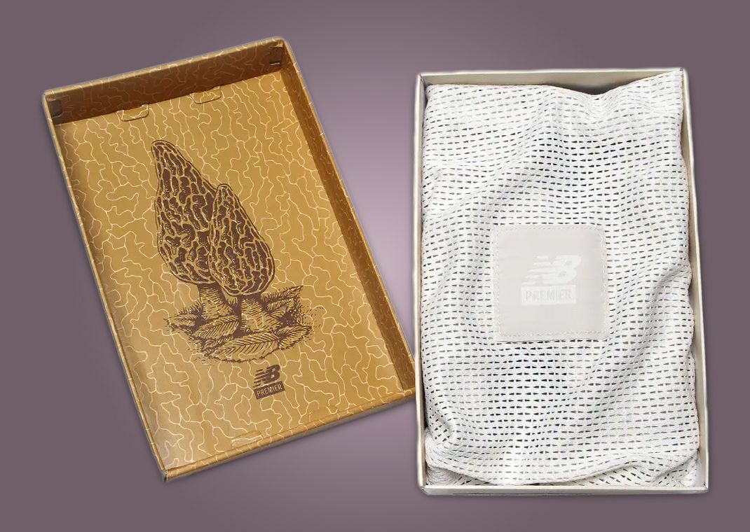 Premier x New Balance Numeric 480 Morel Mushroom Packaging