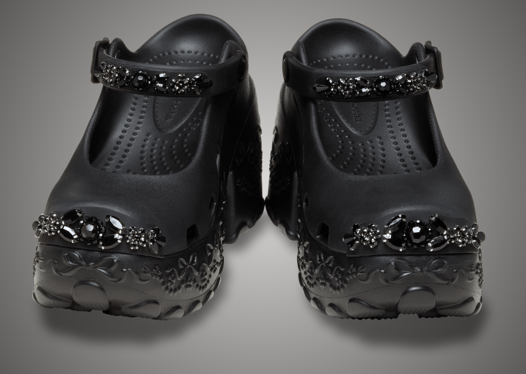 Simone Rocha x Crocs Ballerina Platform Black - Angle