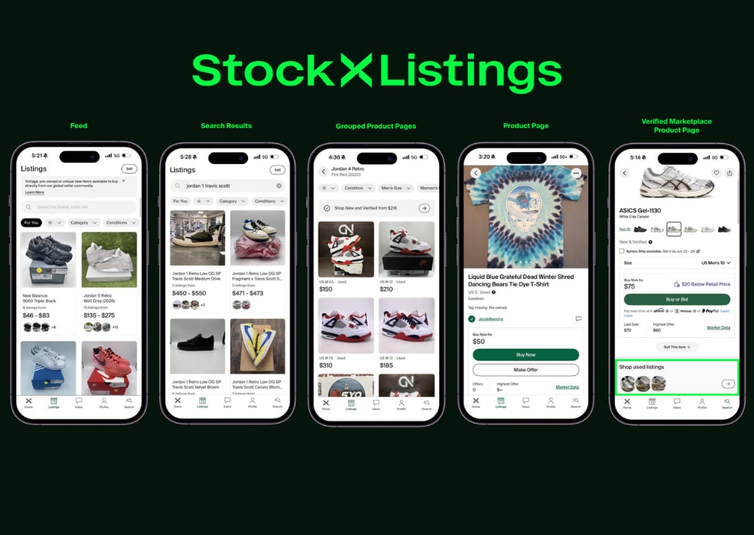 StockX Listings Debut