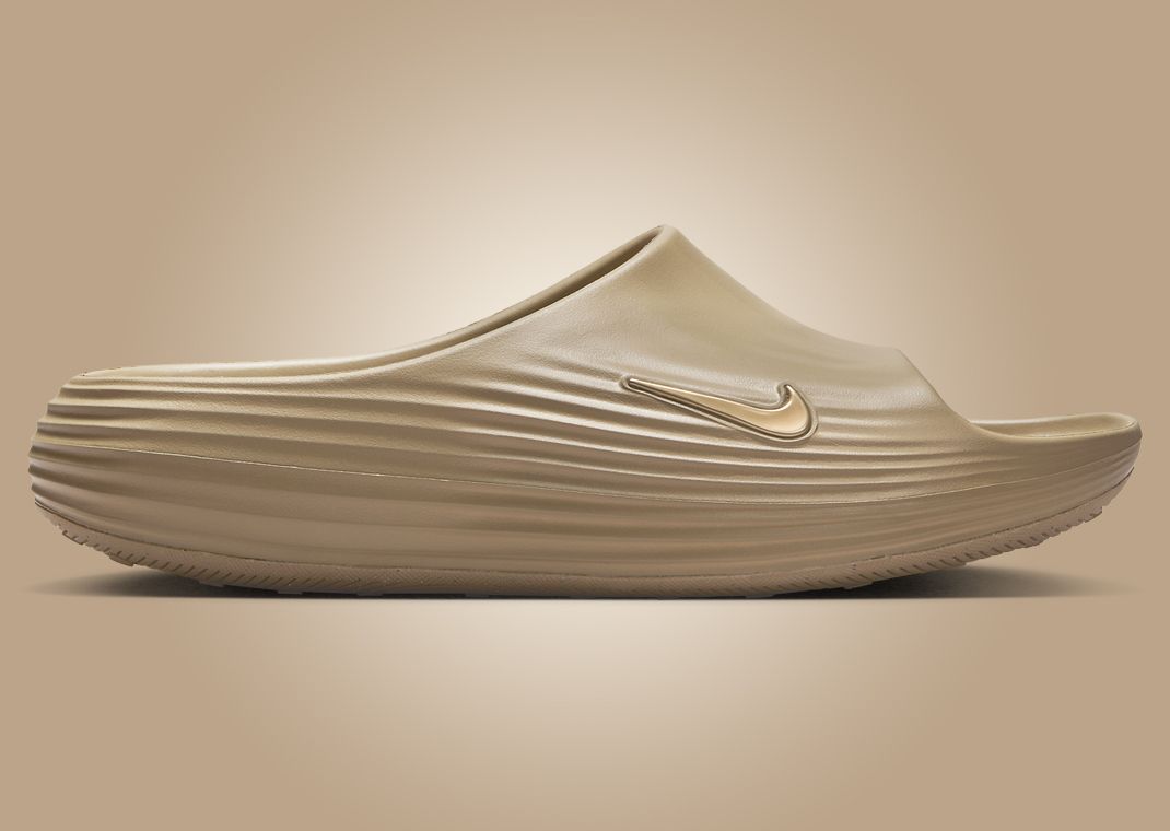 Nike ReactX Rejuven8 Slide Khaki Lateral