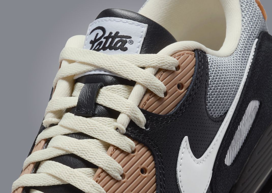 Patta x Nike Air Max 90 Waves Black Particle Grey Detail
