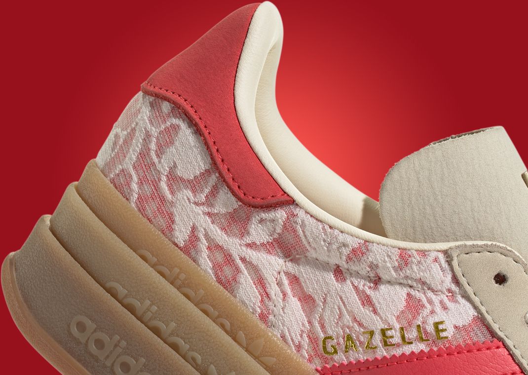 Liberty London x adidas Gazelle Bold Better Scarlet (W) Heel Detail