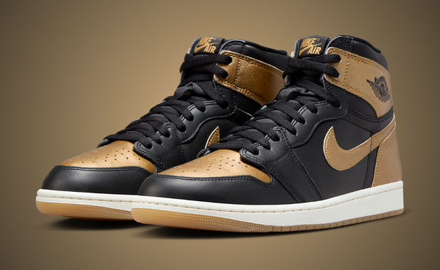 Nike Air Jordan 1 Retro High OG Shoes Metallic Black/Gold outlets