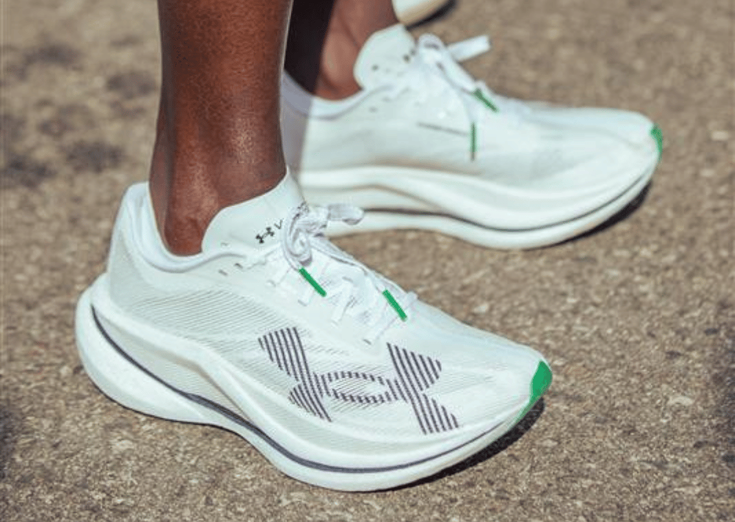 Sharon wearing the Under Armour Velociti Elite 3