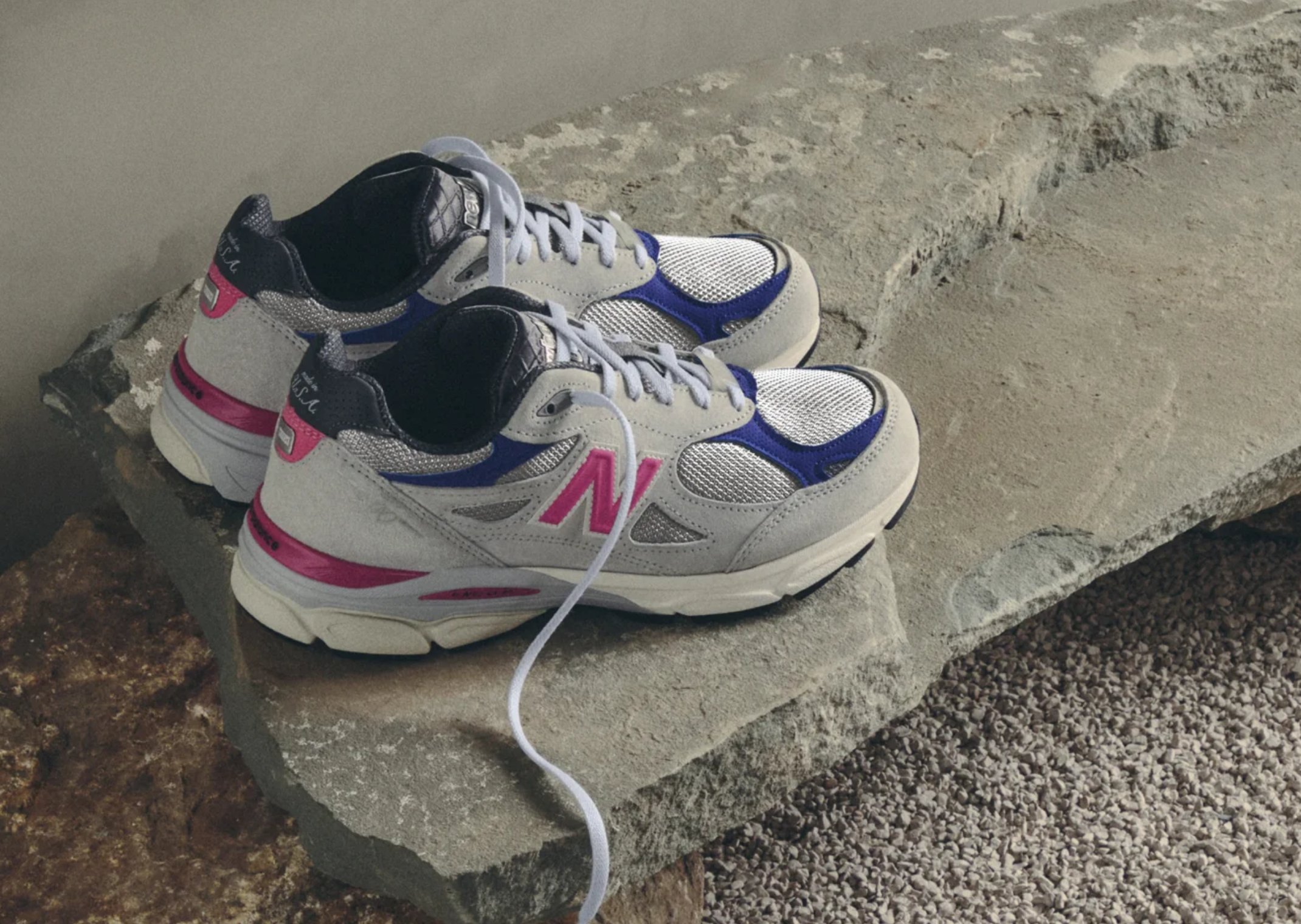 Kith x United Arrows & Sons x New Balance 990v3 Made in USA Oyster Mushroom Liberty