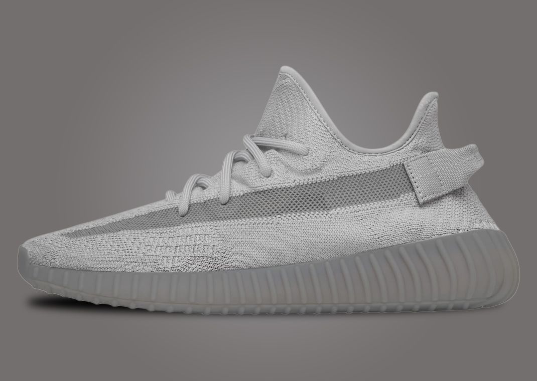 adidas Yeezy Boost 350 V2 Steel Grey Side View Left Shoe (IF3219)