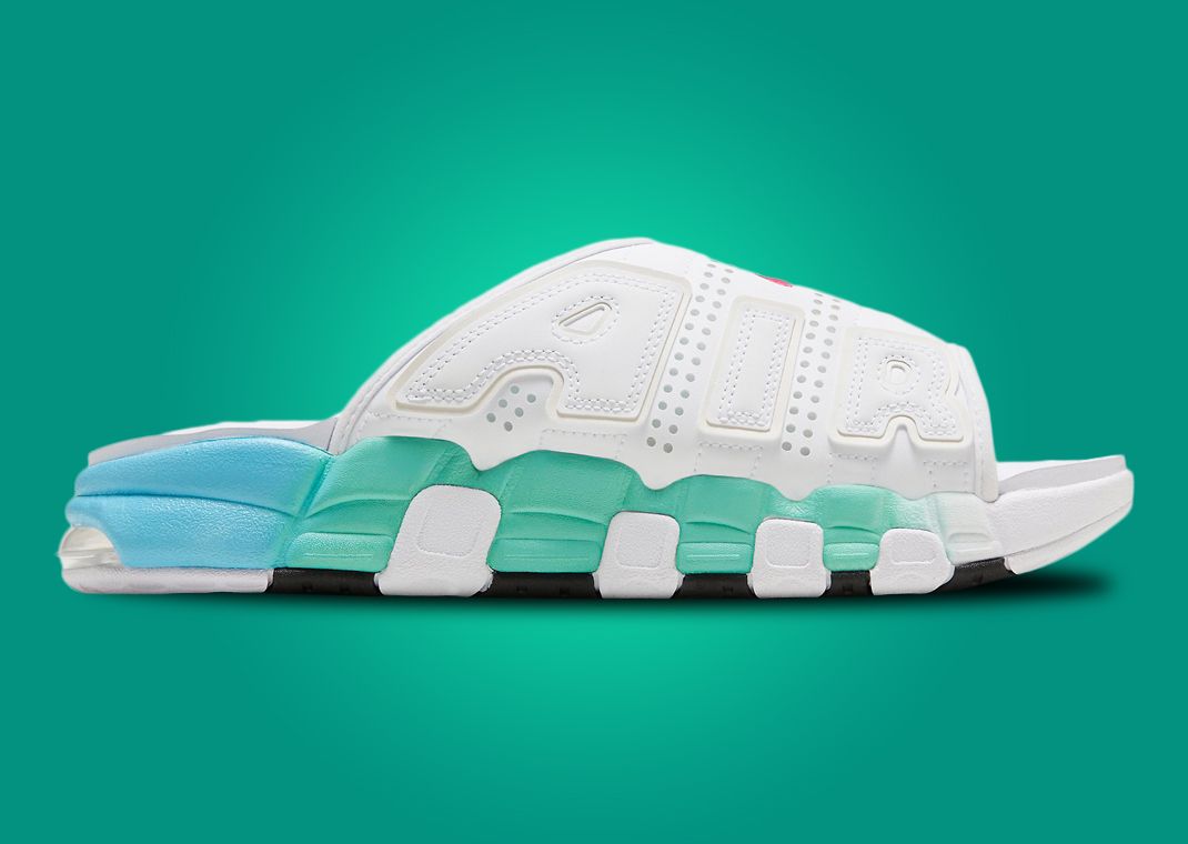 Nike Air More Uptempo Slide White Aqua