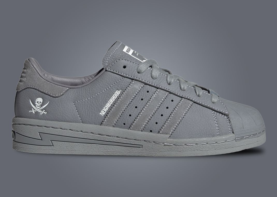 NEIGHBORHOOD x adidas Superstar Grey Lateral
