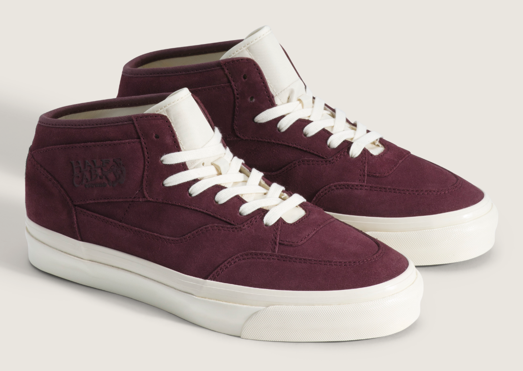 JJJJound x Vans Half Cab Burgundy - Angle