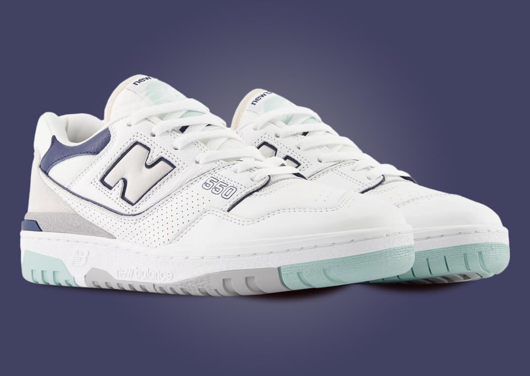 New Balance 550 White Teal Aqua