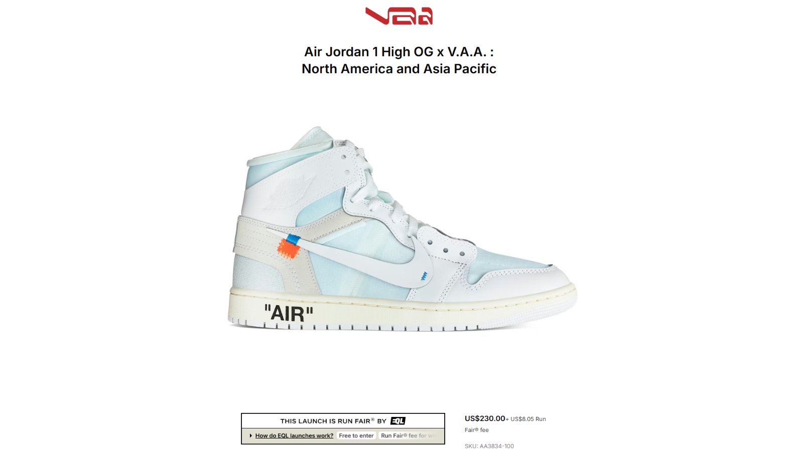 Virgil Abloh Archives x Air Jordan 1 High Alaska EQL Raffle is Open Now