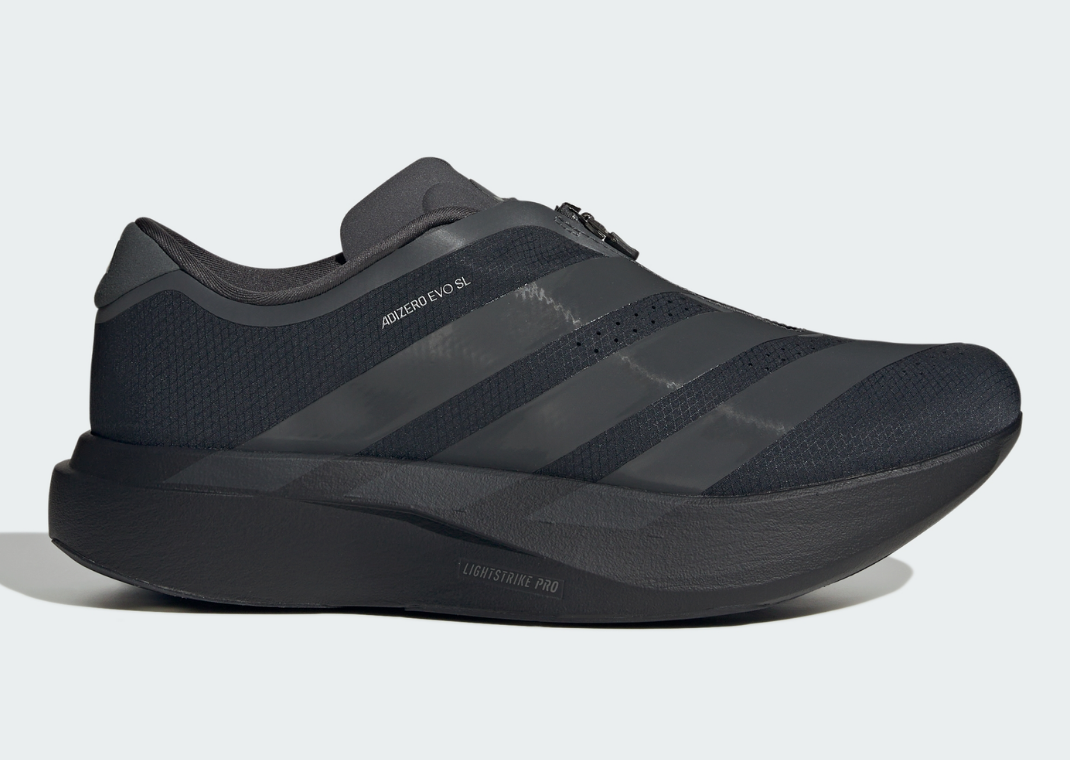 adidas Adizero Evo SL Zip Core Black - Lateral