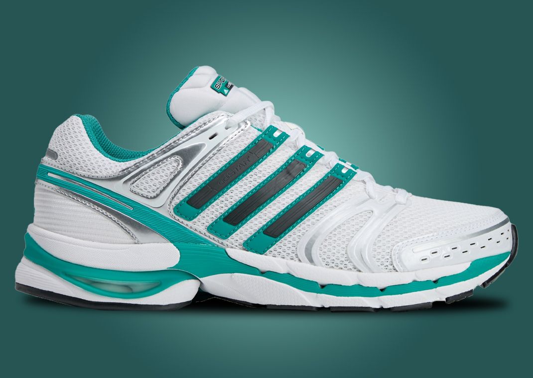 Sporty & Rich x adidas Adistar Control 5 White Green - Medial