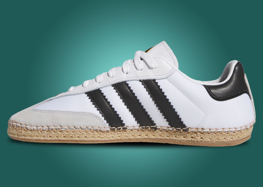 CLOT x adidas Samba Espadrille White Black - Medial
