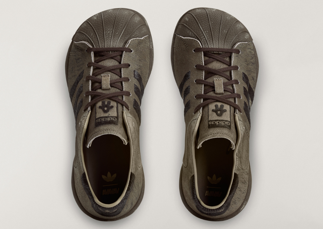 AVAVAV x adidas Shaved Pony Hair Superstar Brown - Top