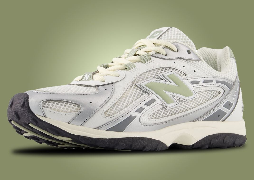New Balance 204L Silver Metallic Sage Green