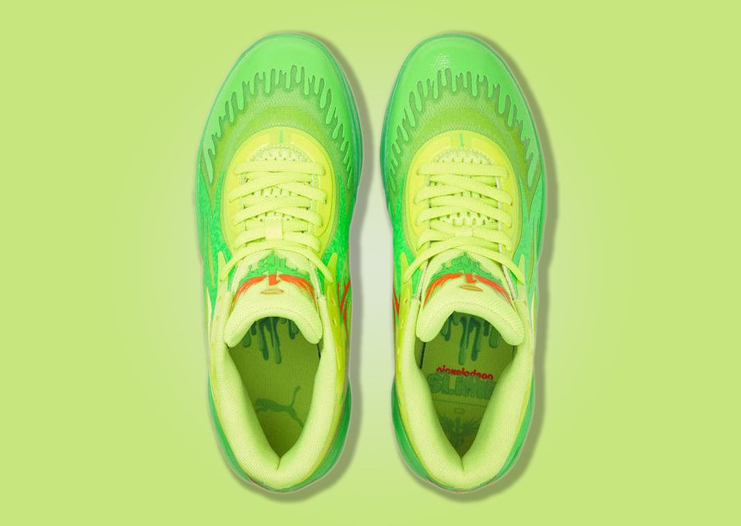 シューズ(男性用) Puma Kids x Nickelodeon Slime 'MB.02' Puma Lamelo Ball x Nickelodeon MB.02 MB 2 'Slime' (Size 12