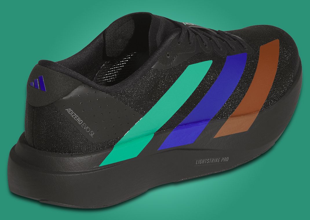 Pharrell Williams Humanrace x adidas Adizero Evo SL Core Black Heel Angle