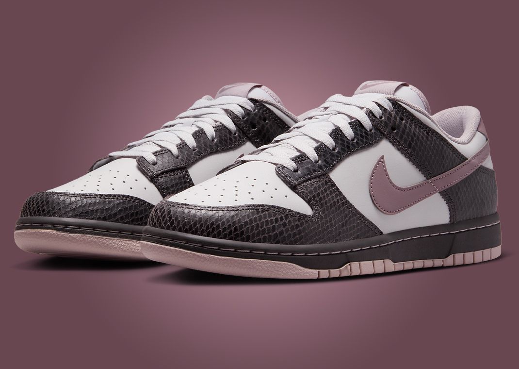 The Nike Dunk Low Snakeskin Medium Ash Platinum Violet Releases Spring 2025