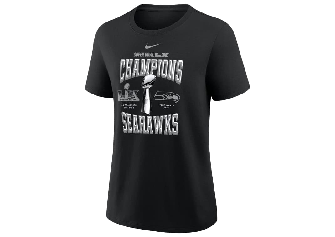Seattle Seahawks Super Bowl LX Champions Trophy Collection Women's Nike NFL T-Shirt