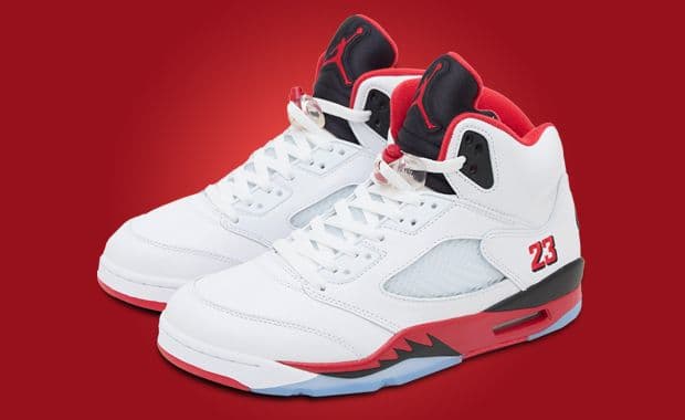 Air Jordan 5 Retro Fire Red Black Tongue