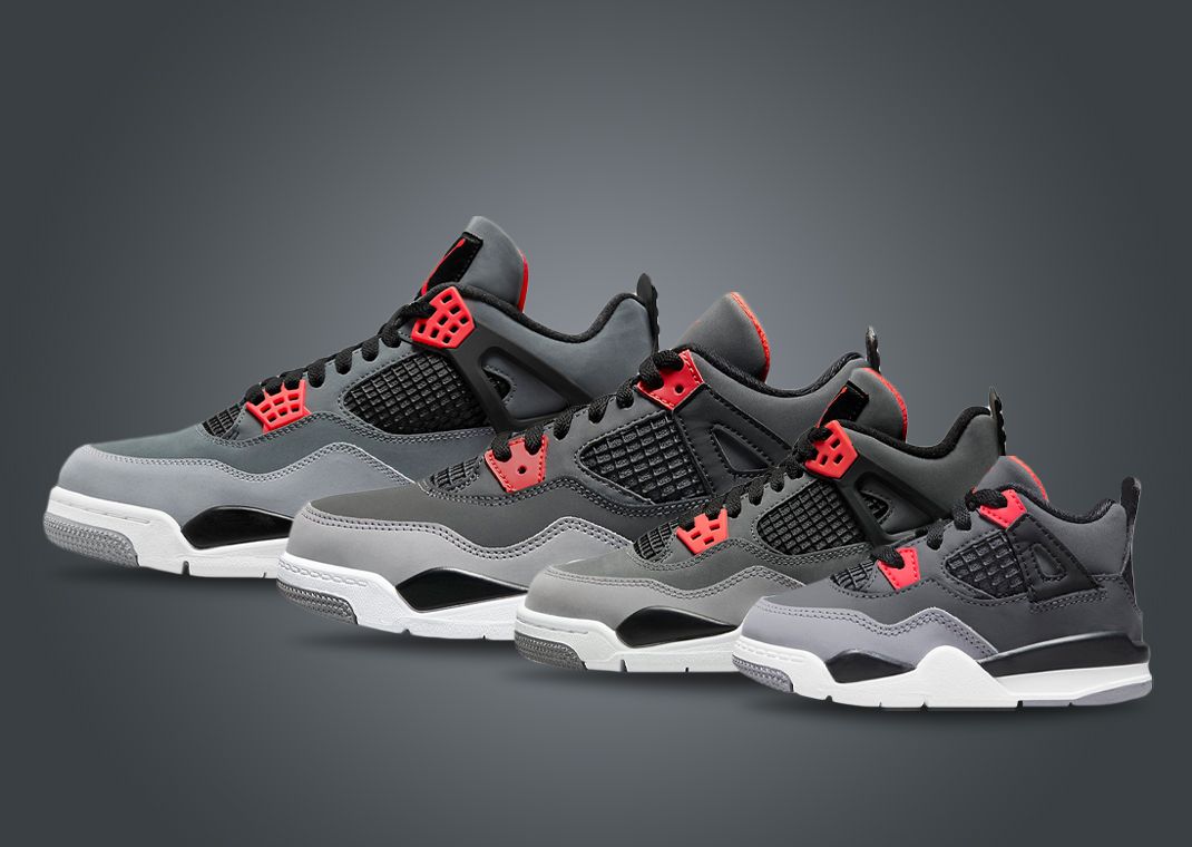 Air Jordan 4 Retro Infrared (full-family sizing)