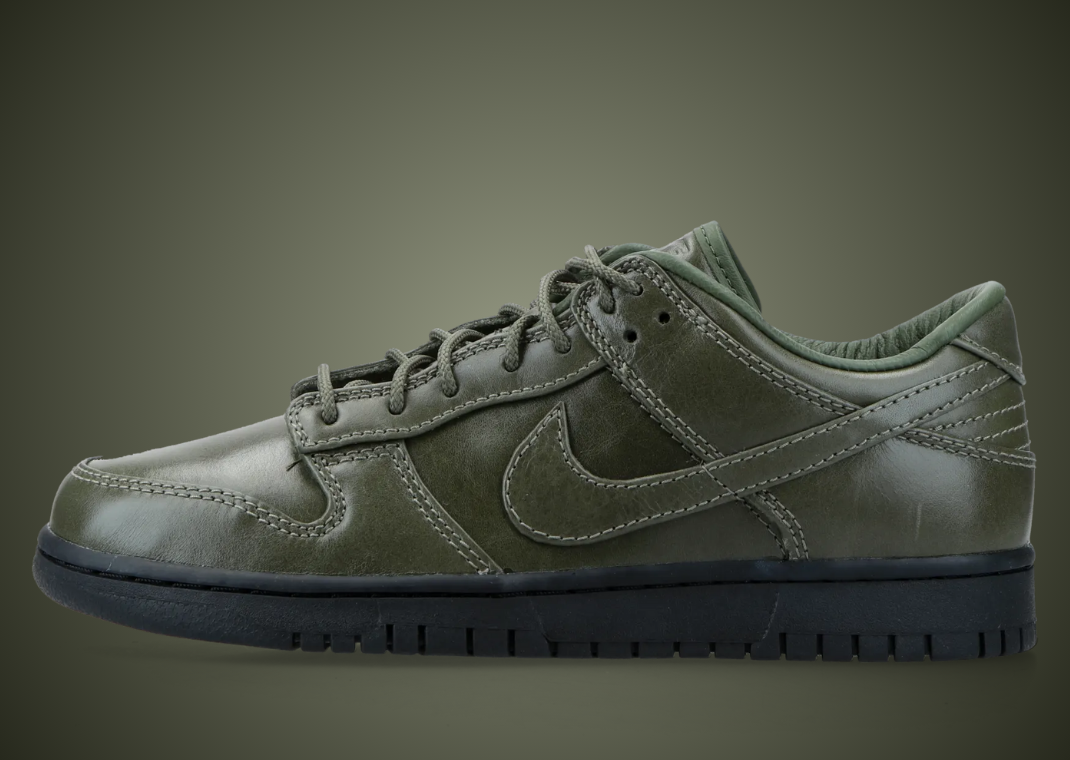 Nike Dunk Low Dress Shoe Olive - Lateral
