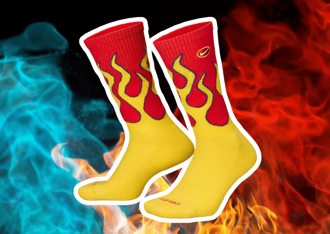 Nike Everyday Plus Cushioned Crew Socks Red Yellow - $18