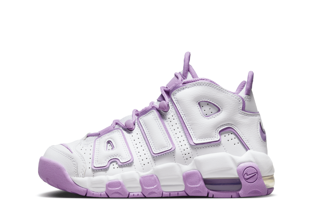 Nike Air More Uptempo White Rush Fuchsia (GS) Lateral