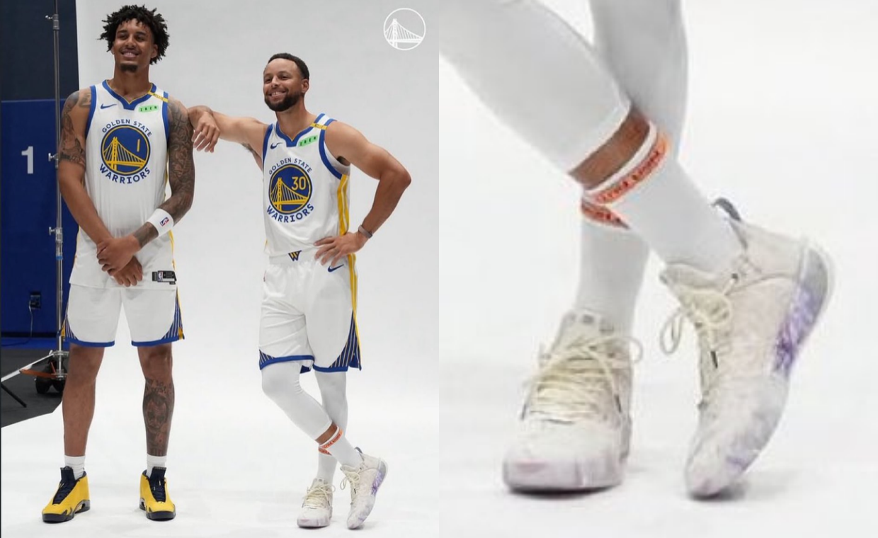 Steph Curry Wore a Pair of Curry Brand Way of Wade 12 PEs to Warriors Media Day