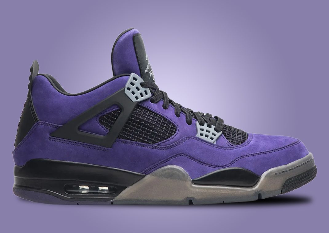 purple jordans suede