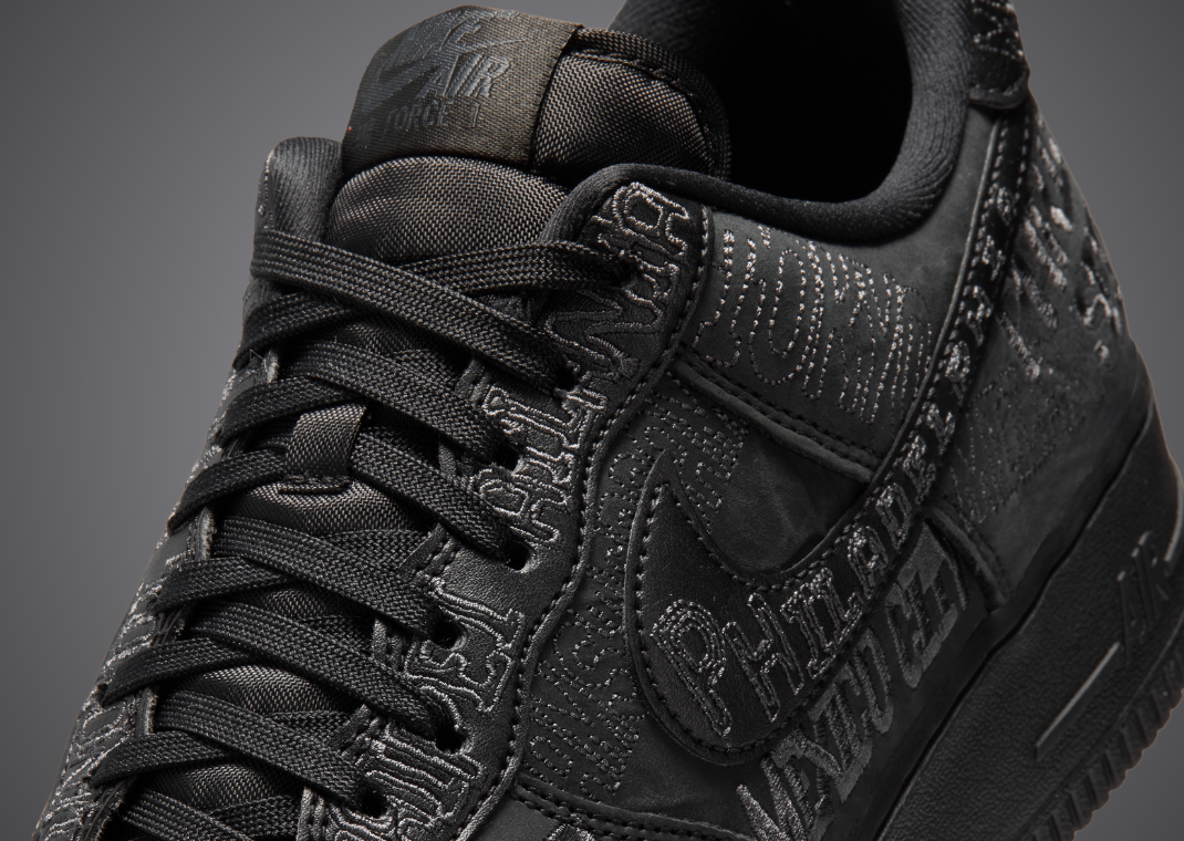 Nike Air Force 1 Low World Tour Black details