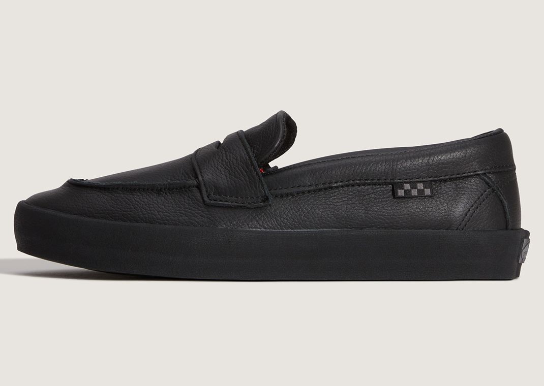 Vans Skate Loafer Black Leather - Lateral