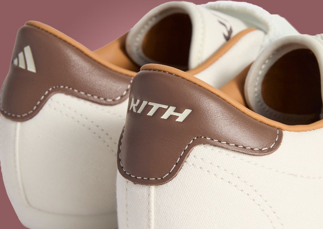 Kith Women x adidas Taekwondo Natural Canvas & Coffee Quartz - Heel Detail