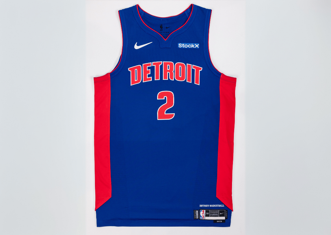 Detroit Pistons StockX Jersey Flat Lay