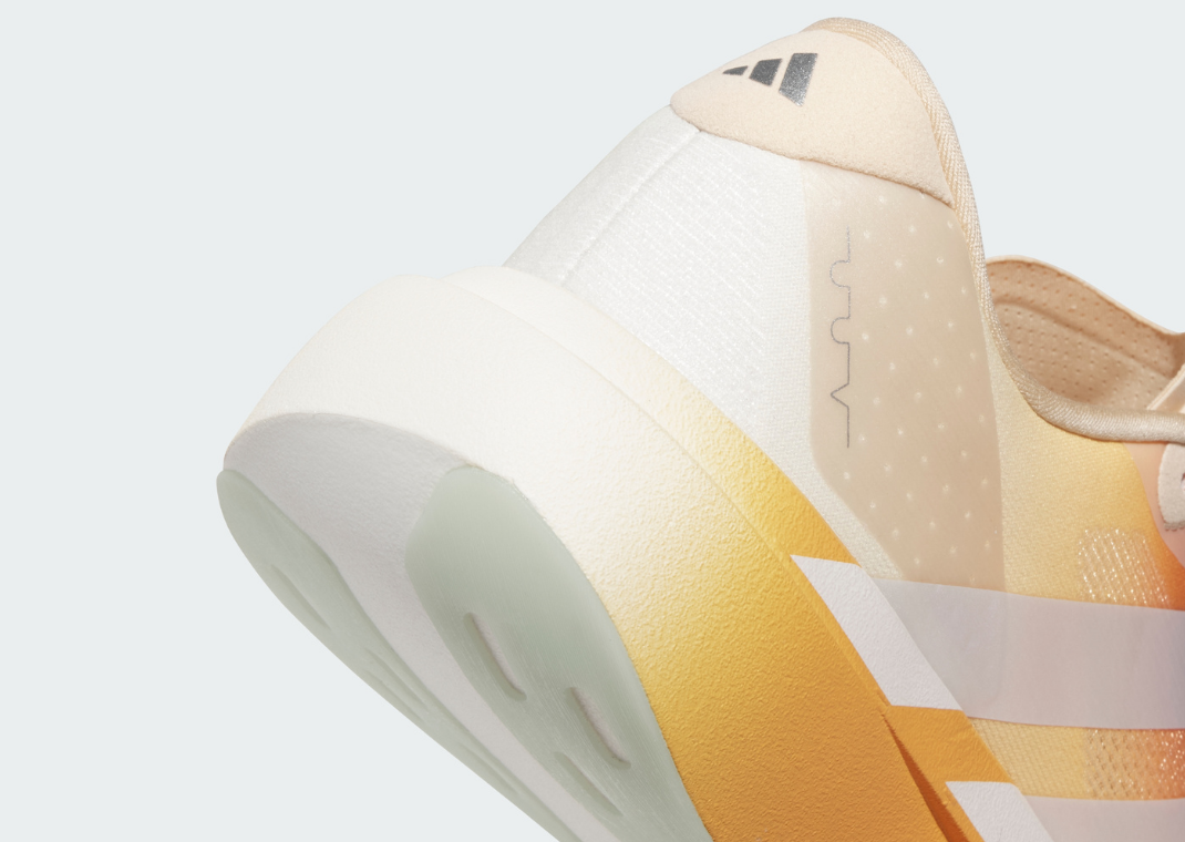 The Whitaker Group x adidas Adizero Evo SL Do Not Duplicate Dayglow Orange White - Heel Detail