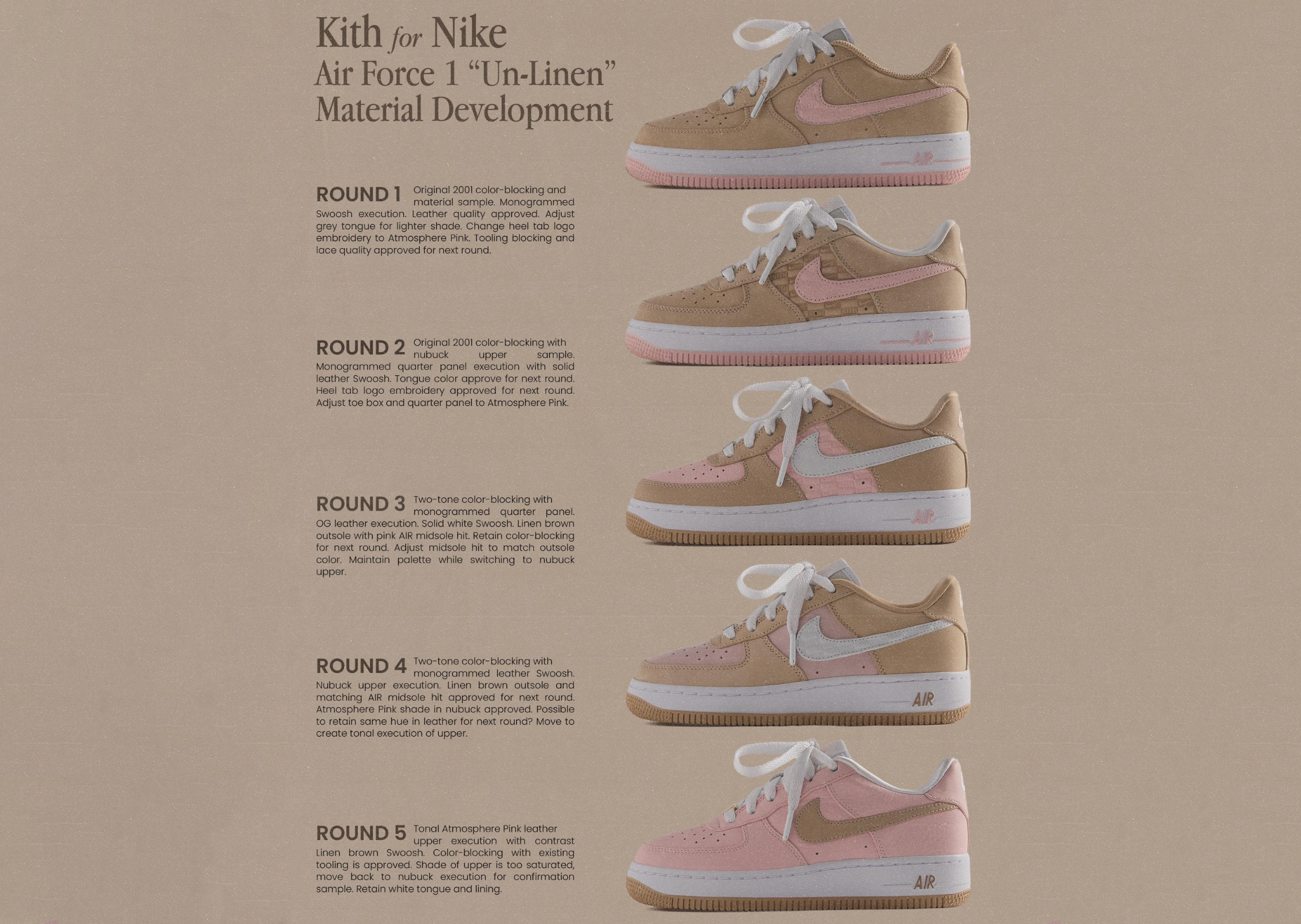 Kith x Nike Air Force 1 Low Un-Linen